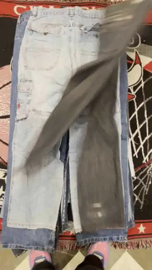 Japanese embroidery denims